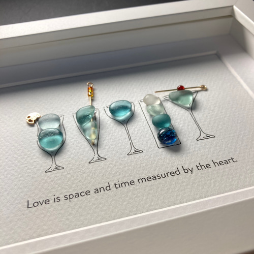 シーグラスアート「海色カクテル」 その他アート ゆきみ工房 シーグラスアート「海色カクテル」 その他アート ゆきみ工房