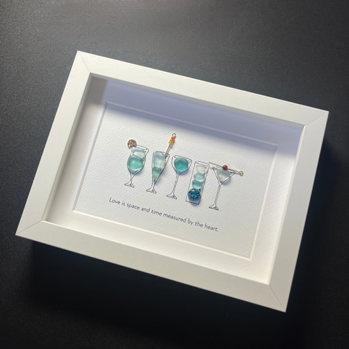 シーグラスアート「海色カクテル」 その他アート ゆきみ工房 通販