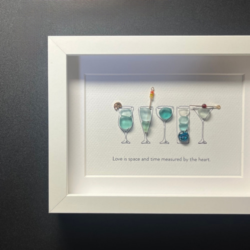 シーグラスアート「海色カクテル」 その他アート ゆきみ工房 通販