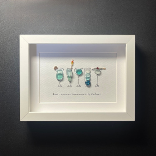 シーグラスアート「海色カクテル」 その他アート ゆきみ工房 通販