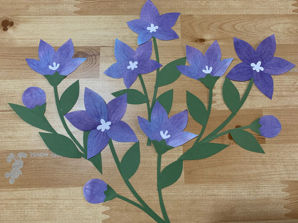 アクリル画 月と桔梗 アクリル画 月と桔梗 アクリル画 月と桔梗 - メルカリ