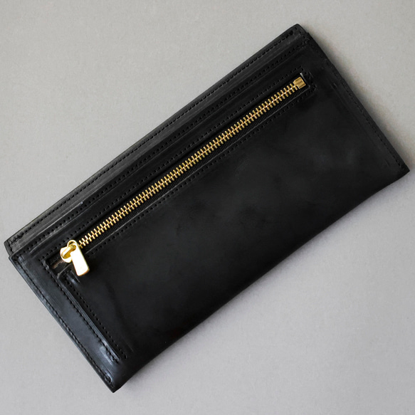 送料無料 超薄型 財布 2WAYポケット スリム ウォレット フラグメントケース 長財布 ブラック AURAMU 4枚目の画像