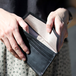 送料無料 超薄型 財布 2WAYポケット スリム ウォレット フラグメントケース 長財布 ブラック AURAMU 3枚目の画像