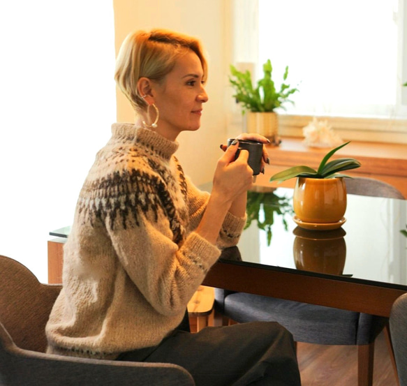 高級【アルパカ95%】幸せなフワフワ感♪ 2WAY 丸襟 コート ベルアステカ ラダ] ウール アルパカ モヘヤ コート, oil | Max Mara