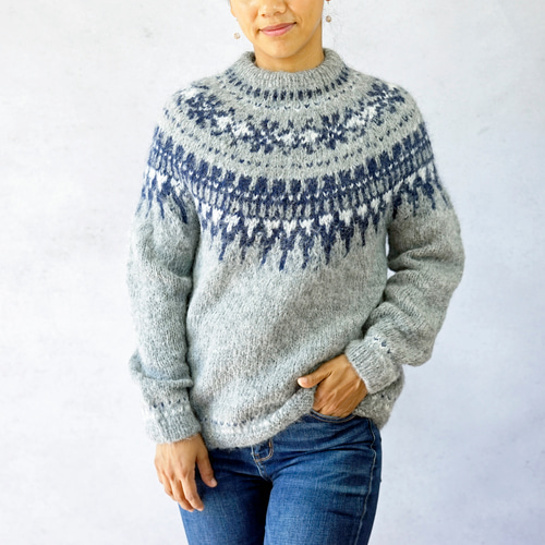 再入荷!】ふわふわアルパカ・ノルディック柄ニット(N-430075 再入荷!】ふわふわアルパカ・ノルディック柄ニット(N-430075