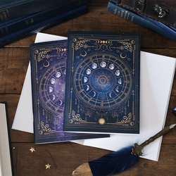 魔法の本のようなノート"月の満ち欠け・12星座" 1枚目の画像