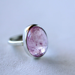 桜色　モルガナイト シルバーリング　ピンクの天然石　ピンクの指輪　ご褒美ジュエリー　オーダーサイズ　フォーマルにも 8枚目の画像