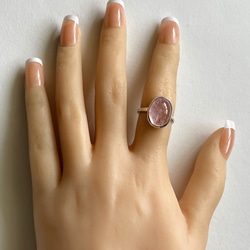 桜色　モルガナイト シルバーリング　ピンクの天然石　ピンクの指輪　ご褒美ジュエリー　オーダーサイズ　フォーマルにも 9枚目の画像