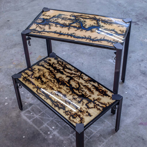 星空のテーブル】Starry sky resin table of nightglow【受注生産品