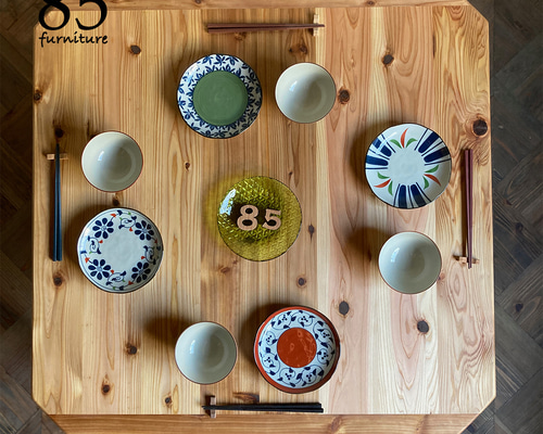 癒されるちゃぶ台】75×75cm 折りたたみ脚 ローテーブル 無垢材