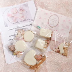 【送料無料】手作りキット販売♡プリザーブドフラワーで作るプチケーキセット♡フェイクケーキ、インテリアケーキ 6枚目の画像