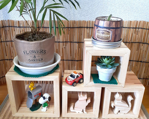 継ぎボックス 3+1 ちょい飾り箱 シンプルBOX ディスプレイ