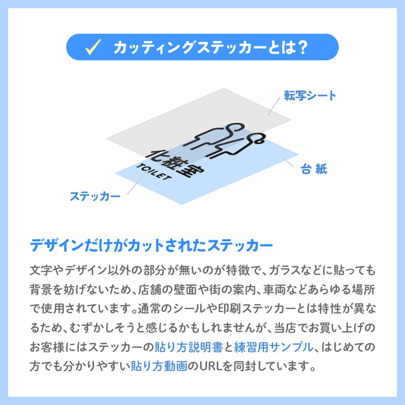 【賃貸でも】TOILET ドア サインステッカー │トイレ用 スタイリッシュアイコン 4色展開 8枚目の画像