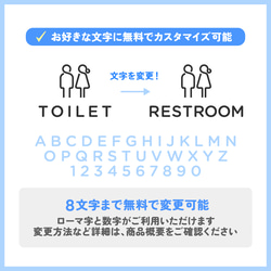 【賃貸でも】TOILET ドア サインステッカー │トイレ用 スタイリッシュアイコン 4色展開 3枚目の画像