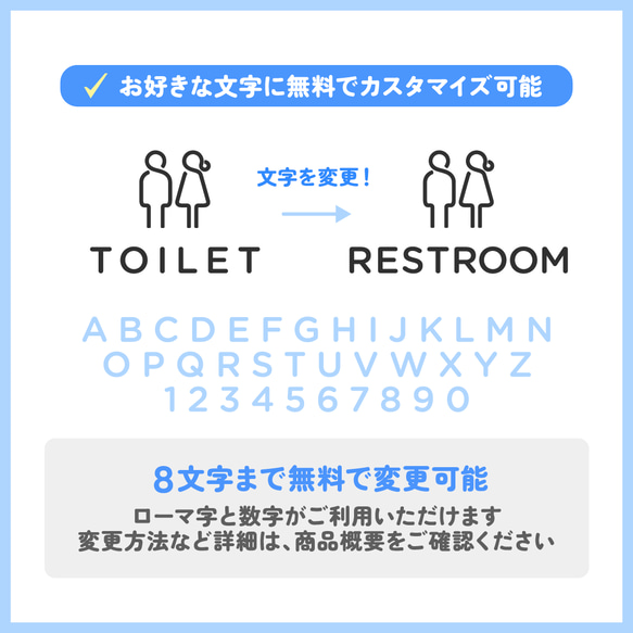 【賃貸でも】TOILET ドア サインステッカー │トイレ用 スタイリッシュアイコン 4色展開 3枚目の画像