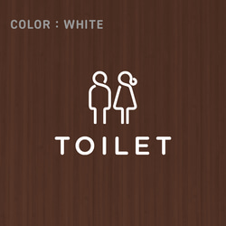 【賃貸でも】TOILET ドア サインステッカー │トイレ用 スタイリッシュアイコン 4色展開 5枚目の画像