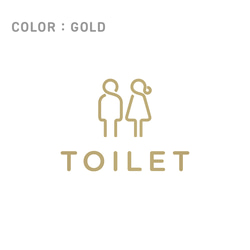 【賃貸でも】TOILET ドア サインステッカー │トイレ用 スタイリッシュアイコン 4色展開 6枚目の画像