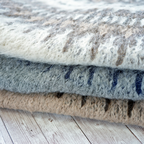 デッドストック ペルー製 アルパカ ヘアリーニット セーター ファー加工 デッドストック ペルー製 アルパカ ヘアリーニット セーター ファー