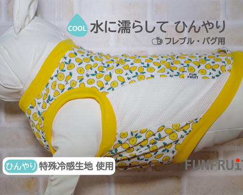 フレブル 用】ひんやり！冷え冷えクール タンクトップ（犬服）【柑橘柄