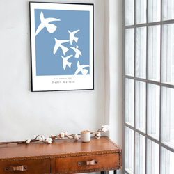 【人気アートポスター】B3以上　名画　アンリマティス　インテリアポスター　インテリアフォト　鳥　ブルー　風水　 2枚目の画像
