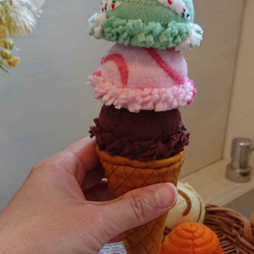 オーダー品 おままごと フェルト アイスクリーム - メルカリ