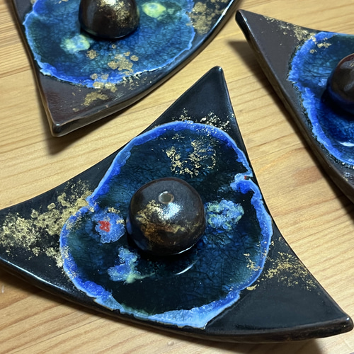 お香立て お香皿 陶器 星月夜 宇宙 天空 その他インテリア雑貨 Haruka