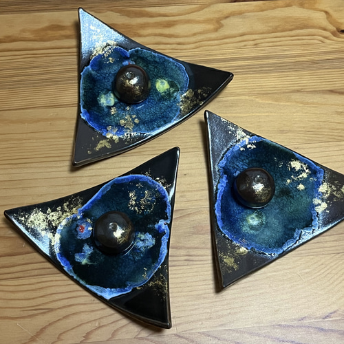 お香立て お香皿 陶器 星月夜 宇宙 天空 その他インテリア雑貨 Haruka