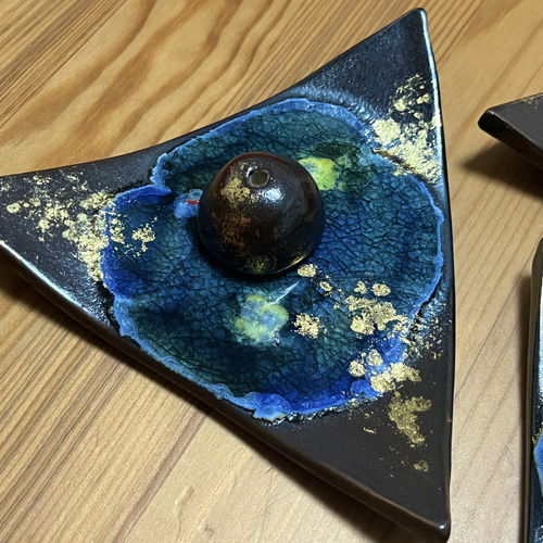 お香立て お香皿 陶器 星月夜 宇宙 天空 その他インテリア雑貨 Haruka