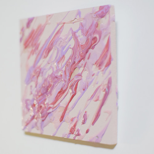 0004　絵画　幻想的　ピンク　抽象画 原画 抽象画 光 煌めき キラキラ 花 ピンク おしゃれ モダン