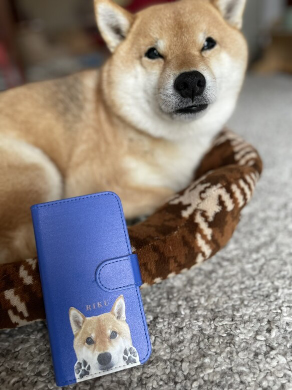 手帳型 肉球 犬 猫 ペット うちの子 スマホケース iPhone Android 9枚目の画像