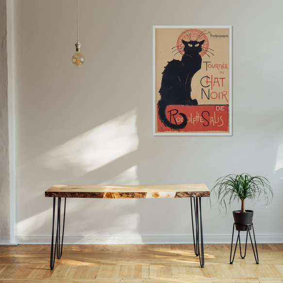 【NO.169】レトロな黒猫のイラストアートポスター☆アニマルモダンモッズアンティーク☆A5A4A3A2A1B5B4B3 9枚目の画像
