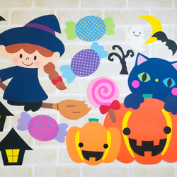 壁面秋 ハロウィン 魔女 保育 9月10月 保育園 幼稚園 キッズルーム