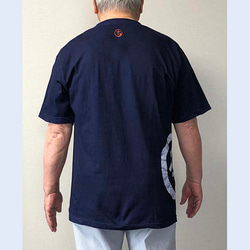 80歳「傘寿」お祝いTシャツローケツ手染め／サイズS-XL 4枚目の画像