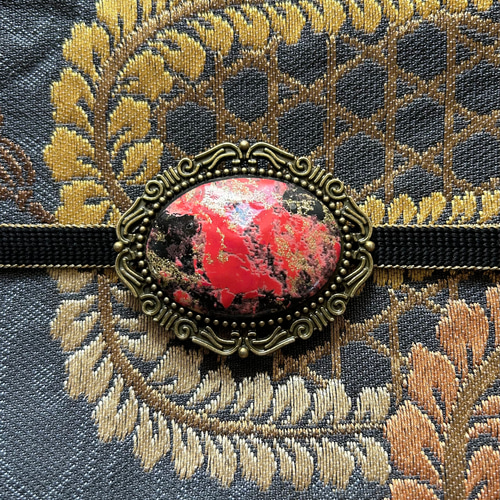 アンティークビンテージ帯留め金蒔絵 日本の作品】 昭和レトロ 帯留め シルバー おめでたい 吉報