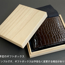 日本製　クロコダイル　上質　財布　ミドルウォレット　札入れ　ボンベ加工　エキゾチックレザー 13枚目の画像
