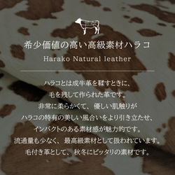 手触りのいいハラコ素材で作った4連キーケース　牛毛皮　ホルスタイン柄　高級 apo-16nch 6枚目の画像