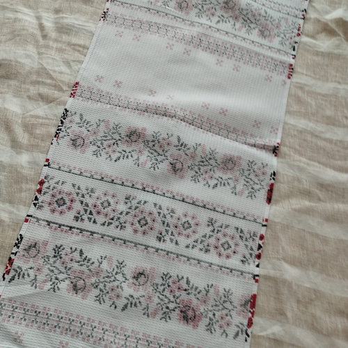 東欧の花咲くマルチクロス コットンワッフルタオル ウクライナ伝統