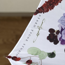 【受注生産】薄紫のバラと紫陽花の雨傘　紫陽花ハンドメイド2024 3枚目の画像