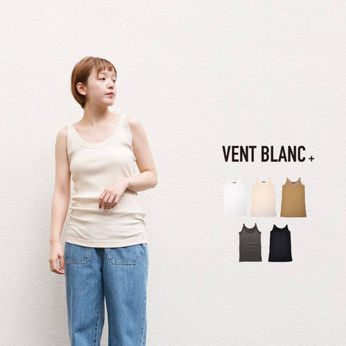 VENT BLANC＋ バンブラン VC192742 ランダム テレコ タンク トップ ランダムテレコ キャミソール VENT BLANC+ VC192742 ヴァン