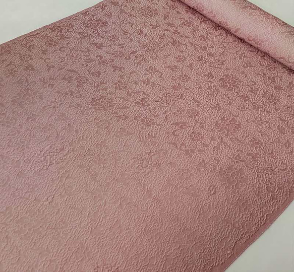 【正絹　洗い済】桜色の色無地生地　約36ｃｍ×50～1ｍ　はぎれ　和布　古布　 1枚目の画像