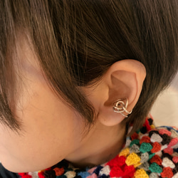 Wire puzzle ear cuff silvere950 シルバー950 イヤーカフ 4枚目の画像