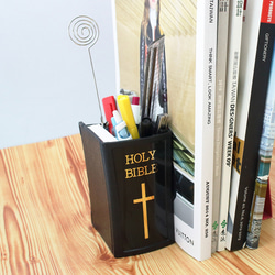 OSHI 聖書ブック型ペンホルダー（メッセージクリップ・メモ紙付き） 2枚目の画像