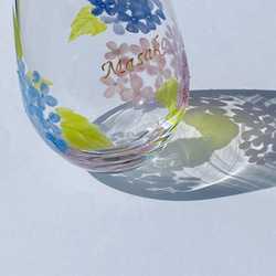 【繡球花】繡球花玻璃杯|母親節、父親節、父母禮物、結婚禮物、退休禮物、喬遷禮物、結婚紀念日 第3張的照片