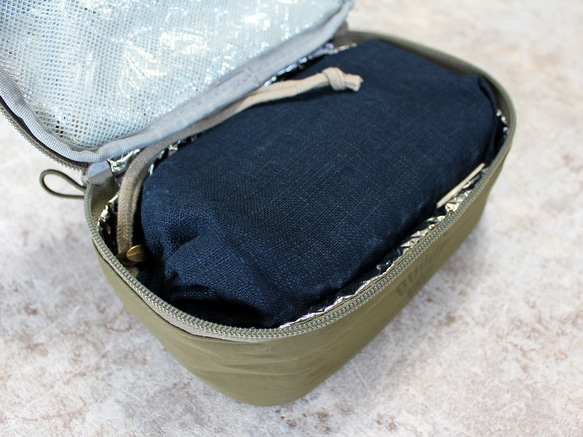 Kinchaku Outdoor メスティン用 リネンキャンバス ブラウン [メスティンケース リネン 無地 麻] 11枚目の画像