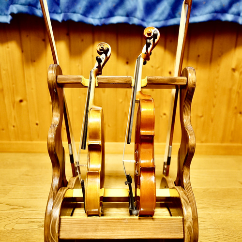 24時間以内に発送】手作り木工 木製バイオリンスタンド （お子様用