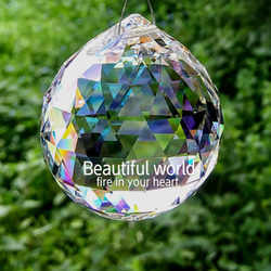 ロングペンダント SWAROVSKI CRYSTALWonderful Life natural刺繍糸 4枚目の画像