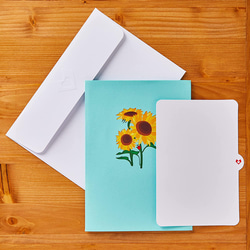 ポップアップグリーティングカード　Sunflower Bloom 2枚目の画像