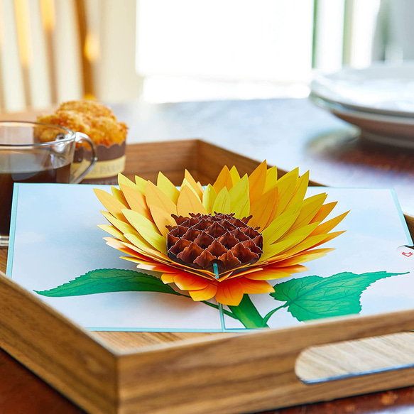 ポップアップグリーティングカード　Sunflower Bloom 7枚目の画像
