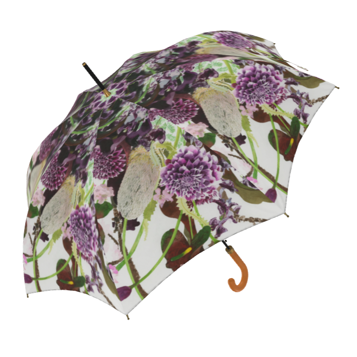【受注生産】パープルボタニカルの雨傘