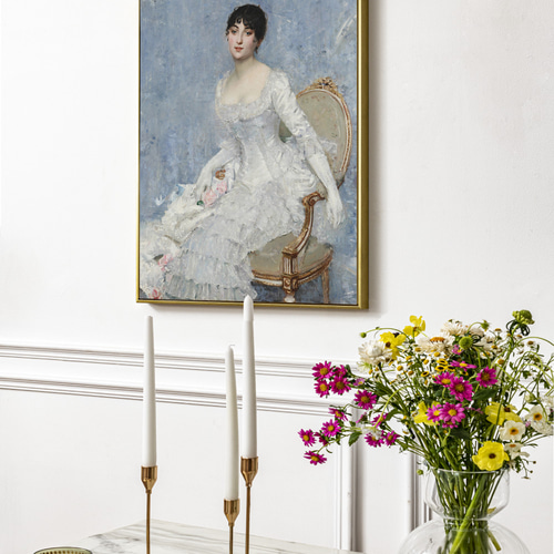 絵画　ヨーロッパ ジクレー画 絵画 中世ヨーロッパの貴婦人 JG22 F6 国内の他では